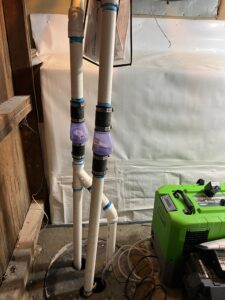dehumidifier pipe running to exterior