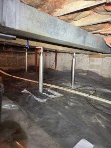 Steel Floor Support Jacks Installation