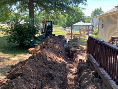 Exterior French Drain Installation