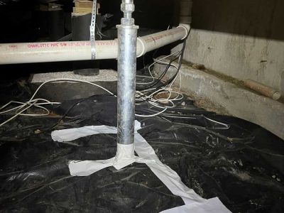 New Galvanized Steel Floor Support Installation