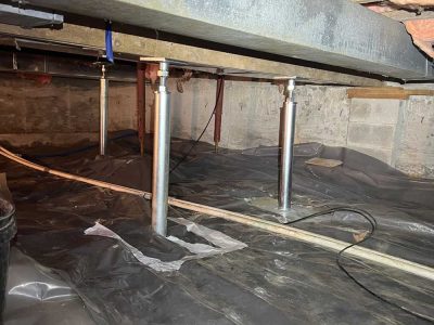 Steel Floor Support Jacks Installation