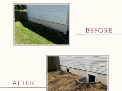 Before After Basement Egress Window Installation