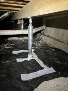 New Galvanized Steel Floor Support Installation