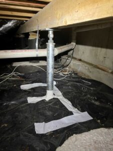 New Galvanized Steel Floor Support Installation
