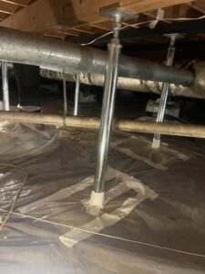 New Floor Support Jacks Installation