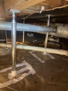 Crawl Space Floor Support Installation