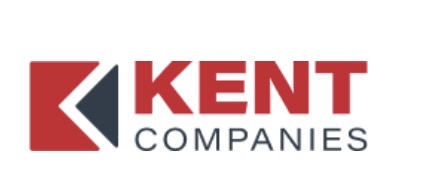 Kent Companies logo with a red and gray geometric
