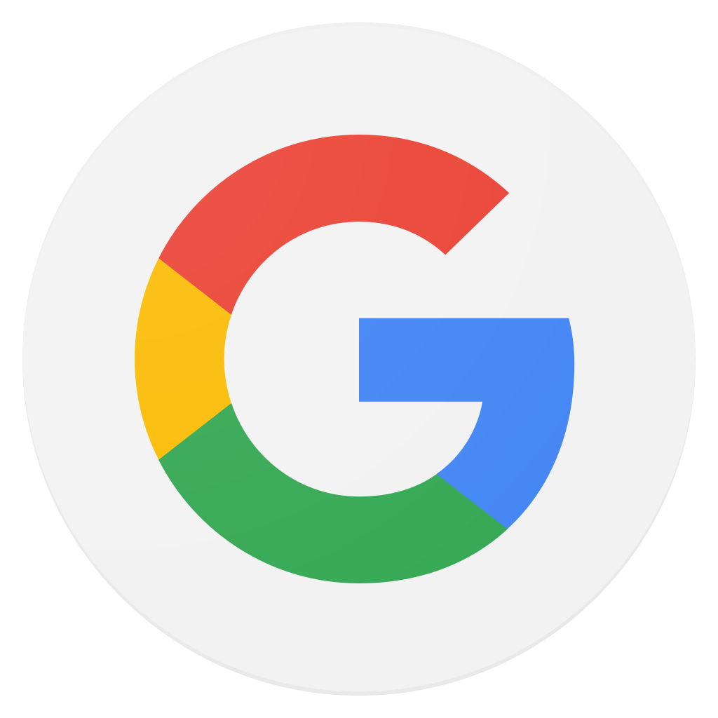Google logo featuring a stylized 'G' in blue, red, yellow, and green on a white background.